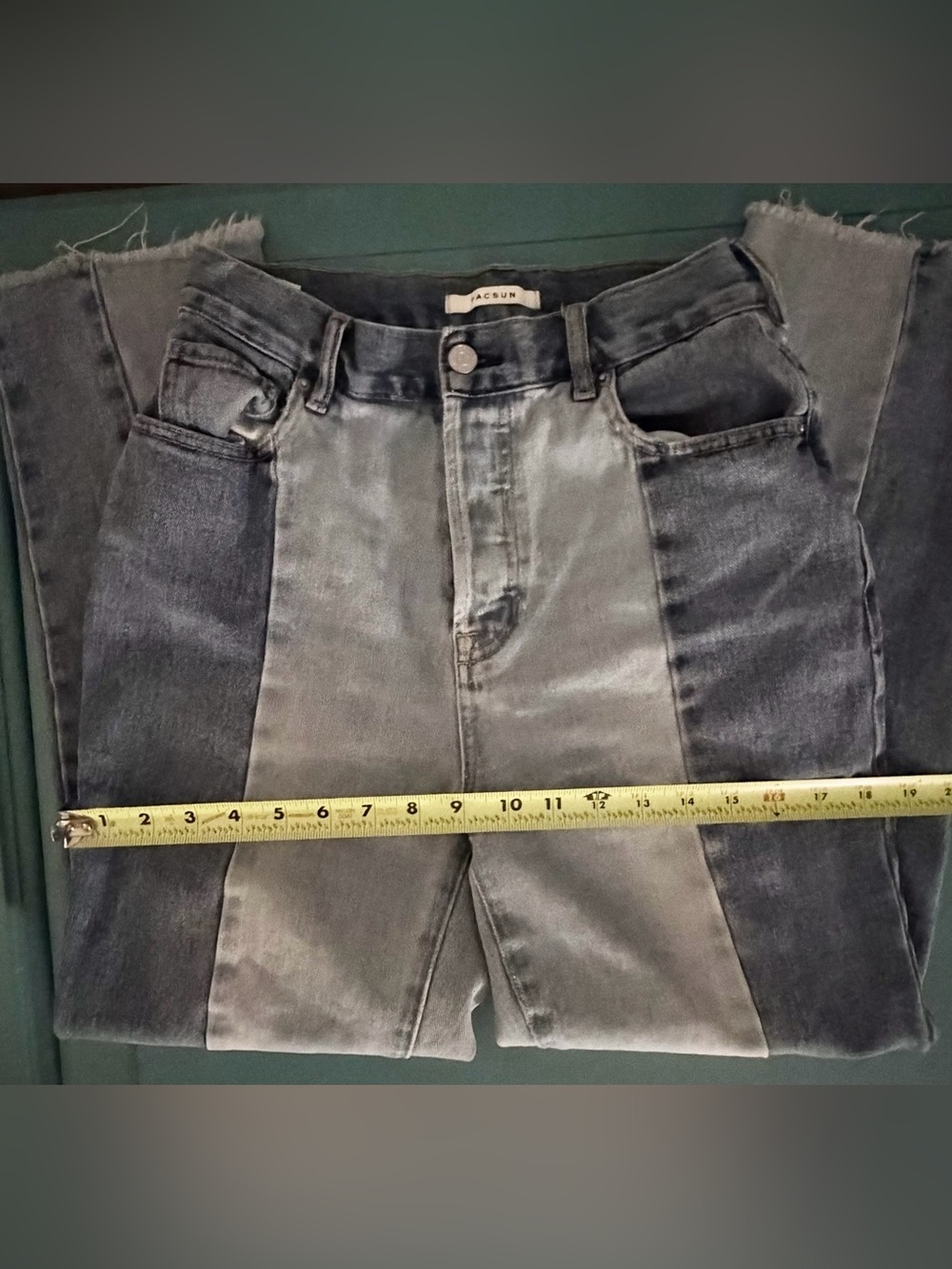 PacSun High Rise Straight Two-Tone Colorblock Jeans Size 27 - Picture 4 of 11